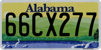 AL license plate 66CX277