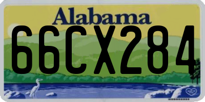 AL license plate 66CX284
