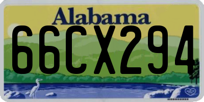 AL license plate 66CX294