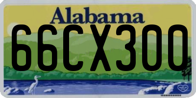 AL license plate 66CX300