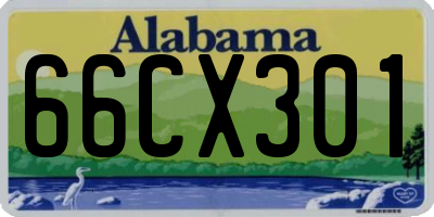 AL license plate 66CX301