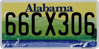 AL license plate 66CX306