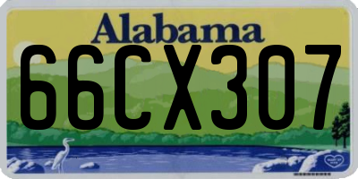 AL license plate 66CX307