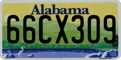 AL license plate 66CX309