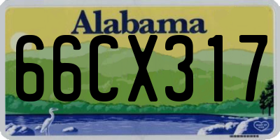 AL license plate 66CX317