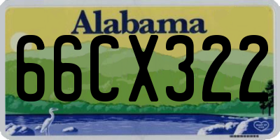 AL license plate 66CX322