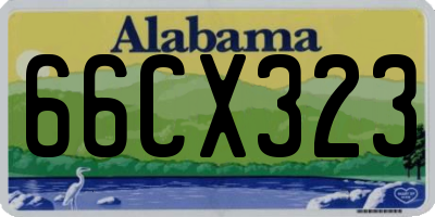 AL license plate 66CX323