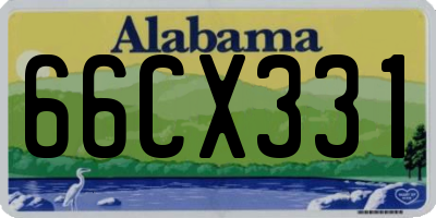 AL license plate 66CX331