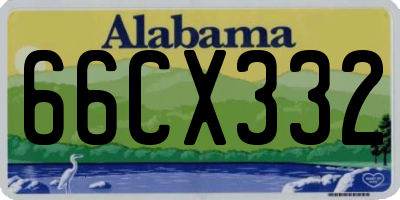 AL license plate 66CX332