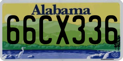 AL license plate 66CX336