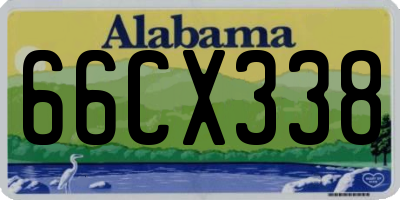 AL license plate 66CX338