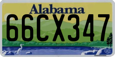 AL license plate 66CX347