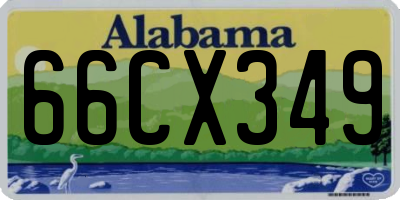AL license plate 66CX349