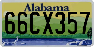 AL license plate 66CX357