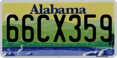 AL license plate 66CX359