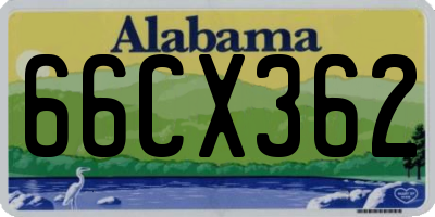 AL license plate 66CX362