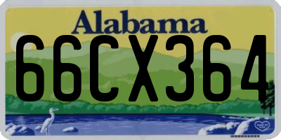 AL license plate 66CX364