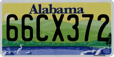AL license plate 66CX372