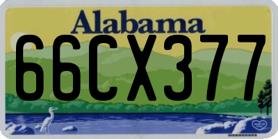 AL license plate 66CX377