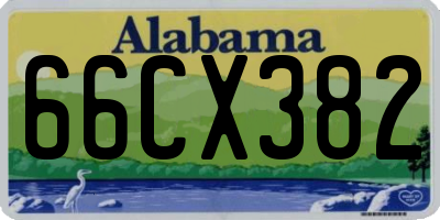 AL license plate 66CX382