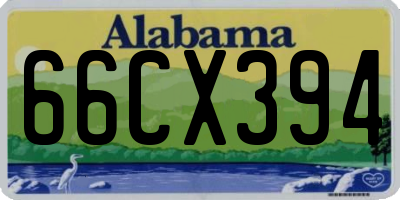 AL license plate 66CX394