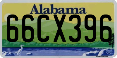 AL license plate 66CX396