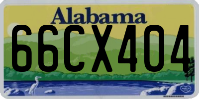 AL license plate 66CX404