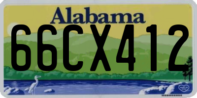 AL license plate 66CX412