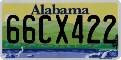 AL license plate 66CX422