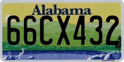AL license plate 66CX432