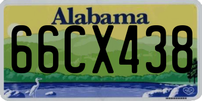 AL license plate 66CX438