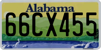 AL license plate 66CX455