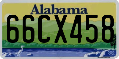 AL license plate 66CX458