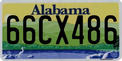 AL license plate 66CX486