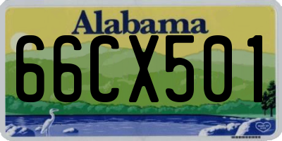 AL license plate 66CX501