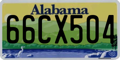 AL license plate 66CX504