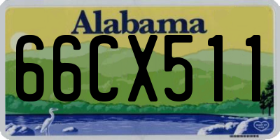 AL license plate 66CX511