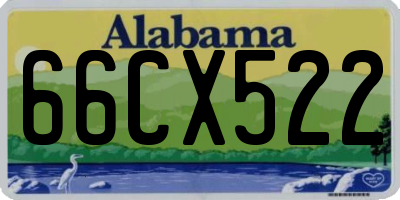 AL license plate 66CX522