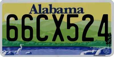 AL license plate 66CX524