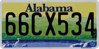 AL license plate 66CX534