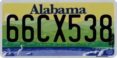 AL license plate 66CX538