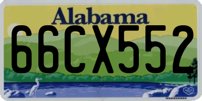 AL license plate 66CX552