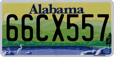 AL license plate 66CX557