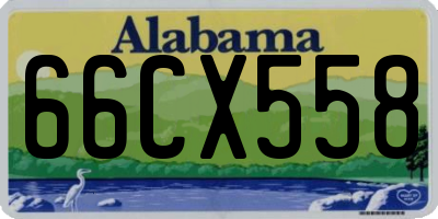 AL license plate 66CX558