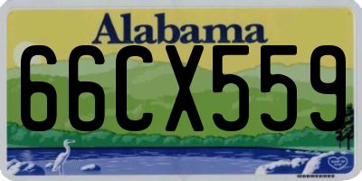 AL license plate 66CX559
