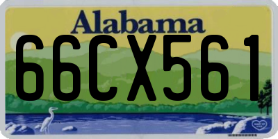AL license plate 66CX561