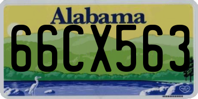 AL license plate 66CX563