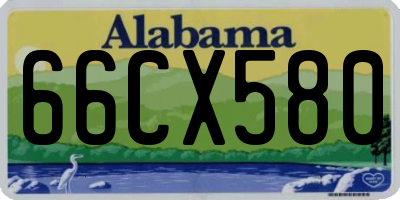 AL license plate 66CX580