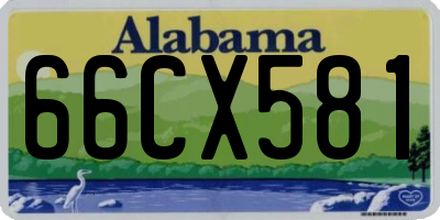 AL license plate 66CX581