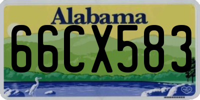 AL license plate 66CX583